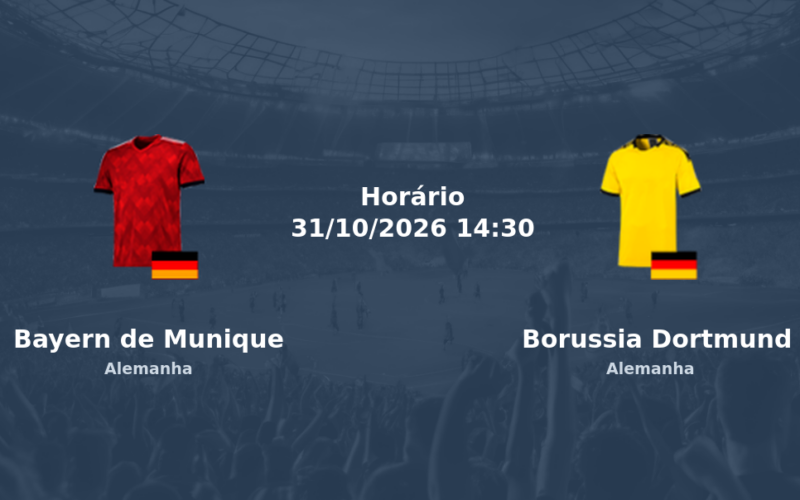 Bayern de Munique Borussia Dortmund Allianz Arena Alemanha Bundesliga 31 outubro 2026