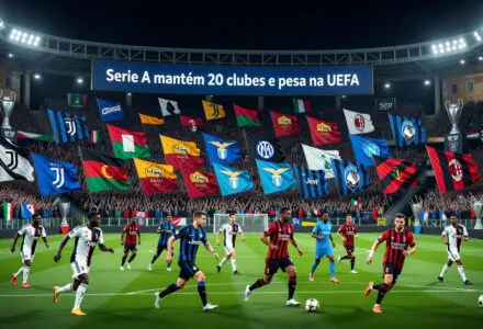Serie A mantém 20 clubes e pesa na UEFA