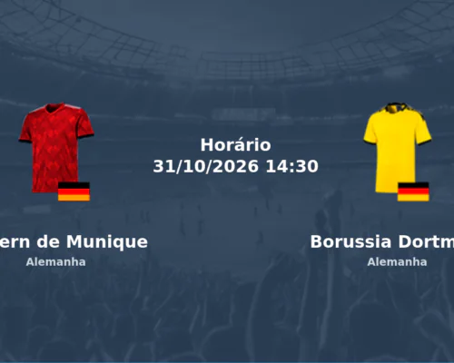 Bayern de Munique Borussia Dortmund Allianz Arena Alemanha Bundesliga 31 outubro 2026